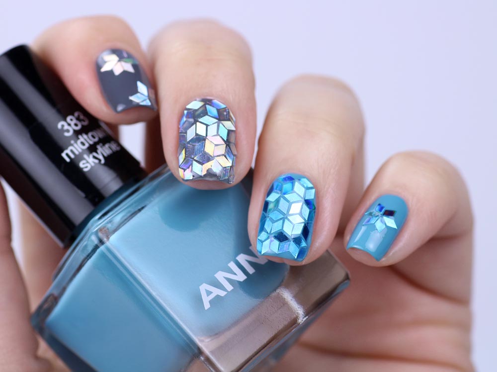 Frischlackiert-Challenge Glitter Placement Nailart - by frischlackiert
