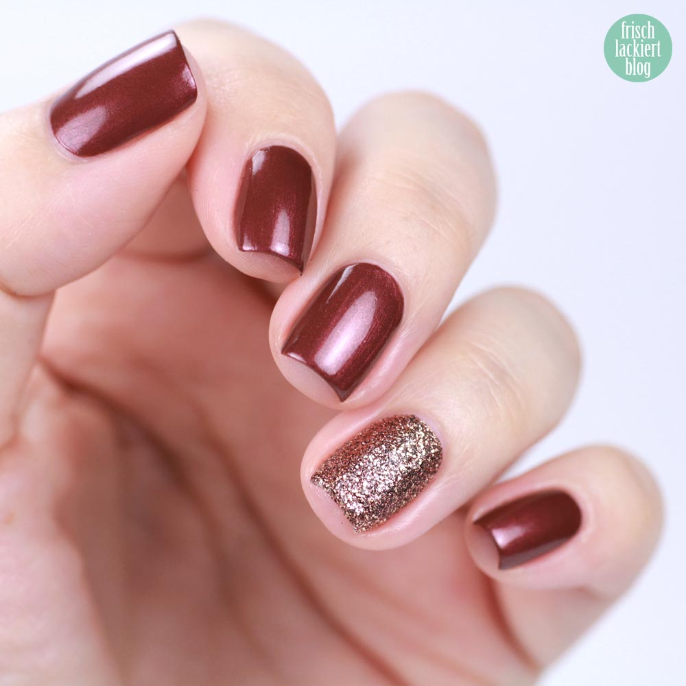 Frischlackiert-Challenge – Roségold Nailart mit Dreieick Stamping – ANNY new arrival – by frischlackiert