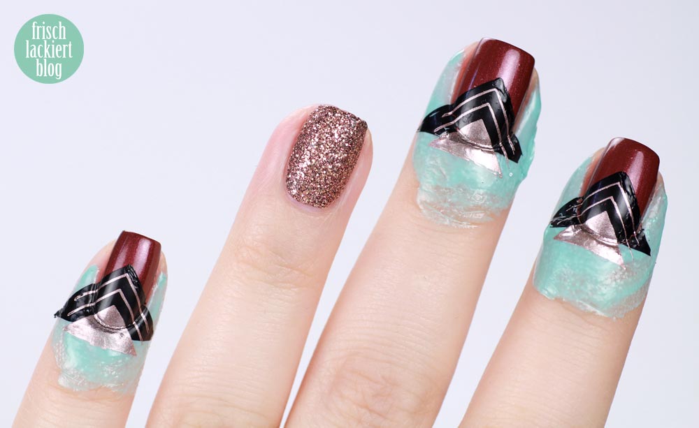 Frischlackiert-Challenge – Roségold Nailart mit Dreieick Stamping – ANNY new arrival – by frischlackiert