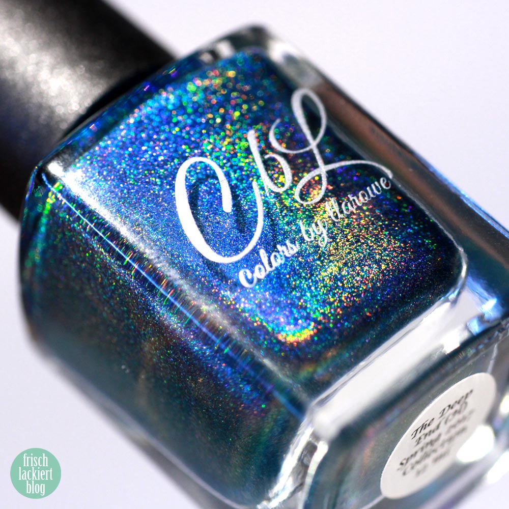 Colors by Llarowe The Deep End (H) - turquoise and purple multichrome holo nailpolish – swatch by frischlackiert
