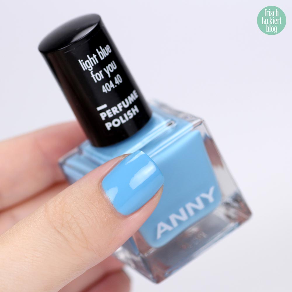 ANNY Perfume Polish – Nagellack mit Duft – light blue for you – swatch by frischlackiert