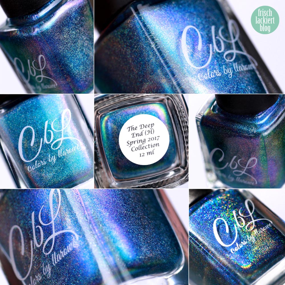 Colors by Llarowe The Deep End (H) - turquoise and purple multichrome holo nailpolish – swatch by frischlackiert