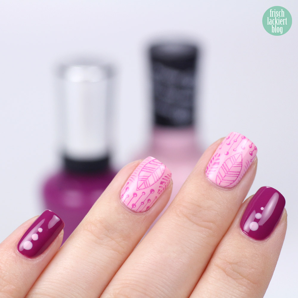 Sally Hansen Nagellack colorofthemoment – purple - rosa - lila - Pinky Promise und Scarlet Fever – by frischlackiert