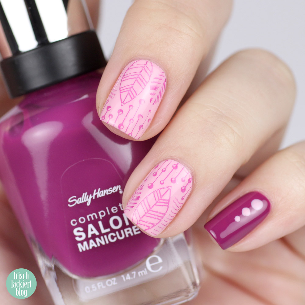 Sally Hansen Nagellack colorofthemoment – purple - rosa - lila - Pinky Promise und Scarlet Fever – by frischlackiert