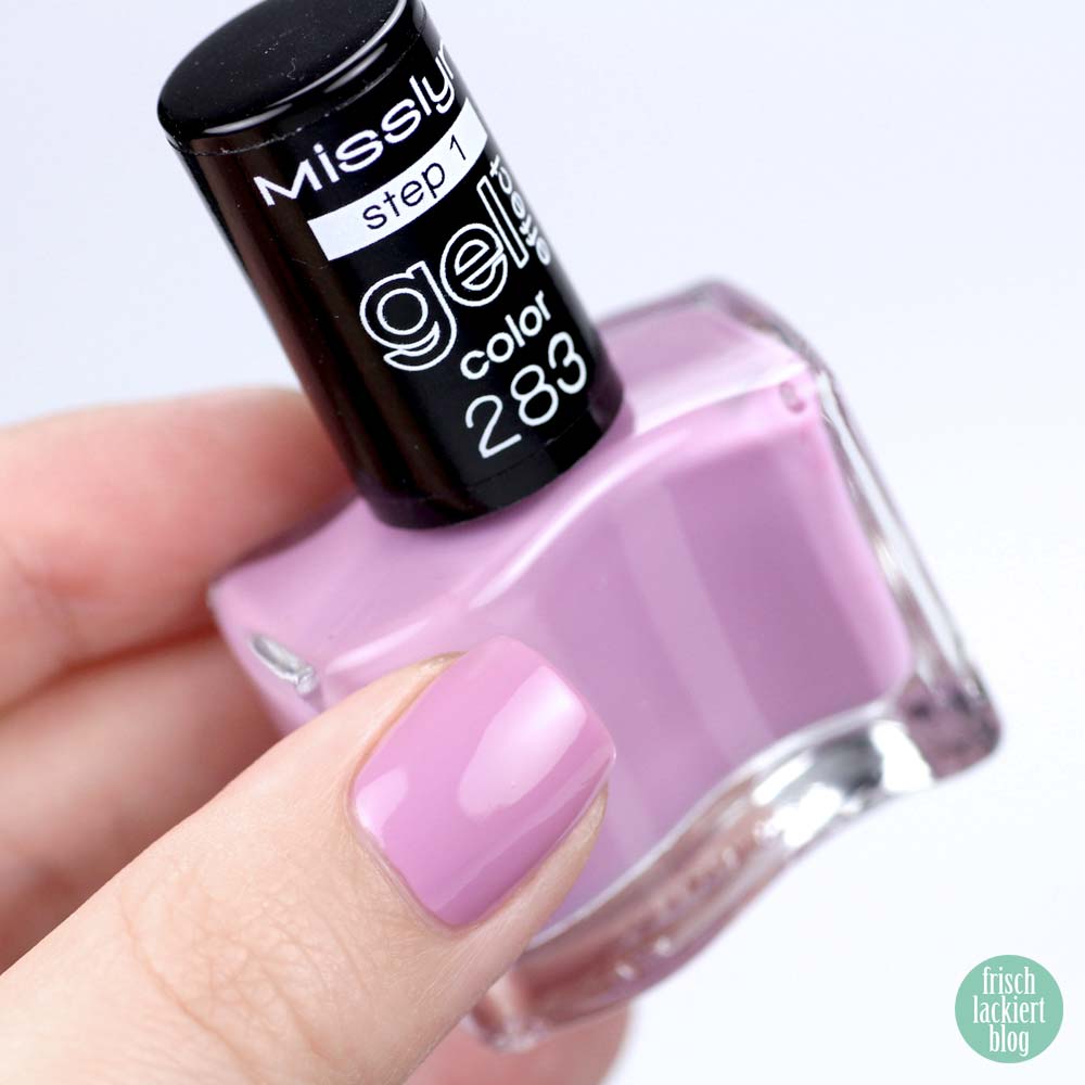 Misslyn Gel Effekt Nagellack – 283 tutu me on – Pastell Flieder - swatch by frischlackiert
