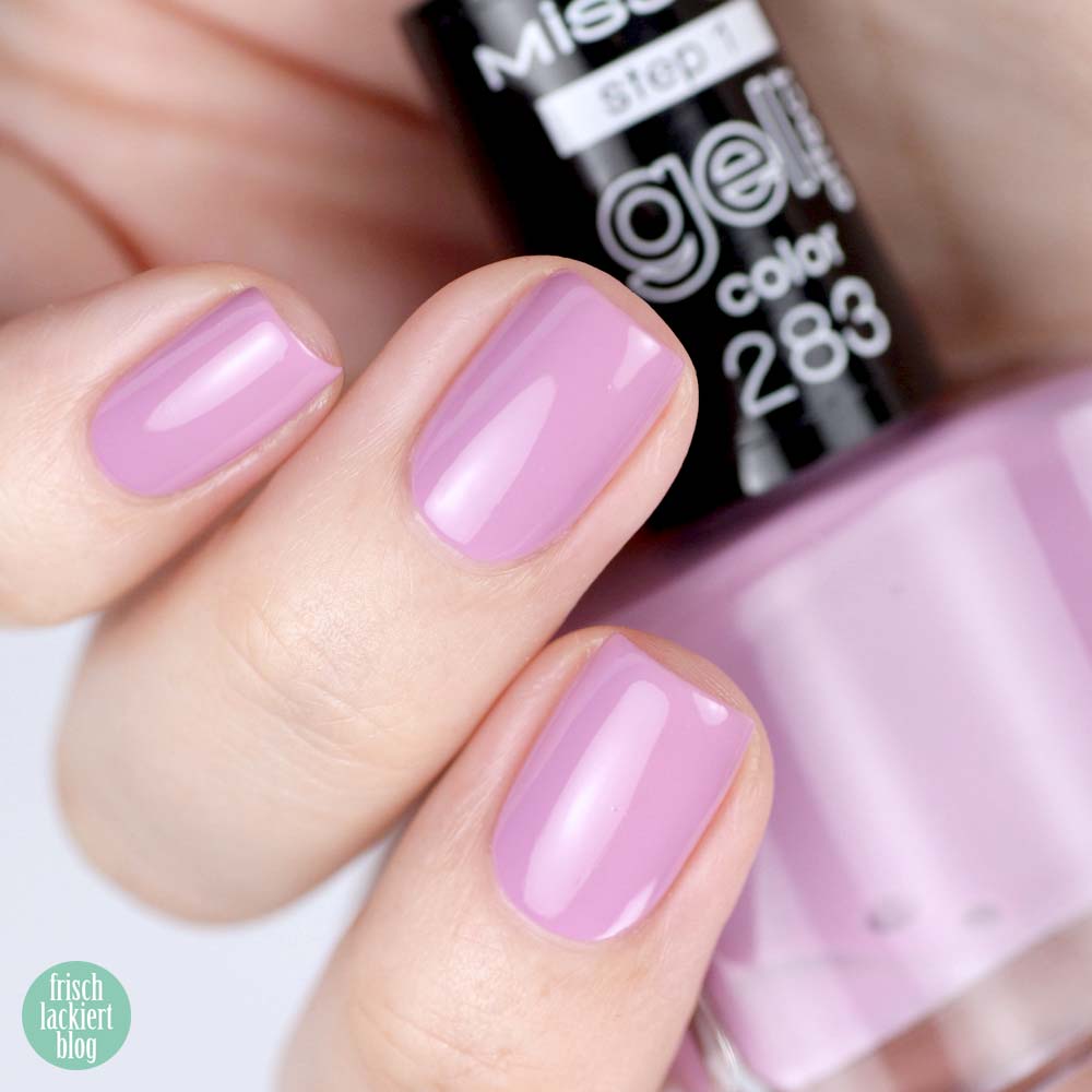 Misslyn Gel Effekt Nagellack – 283 tutu me on – Pastell Flieder - swatch by frischlackiert