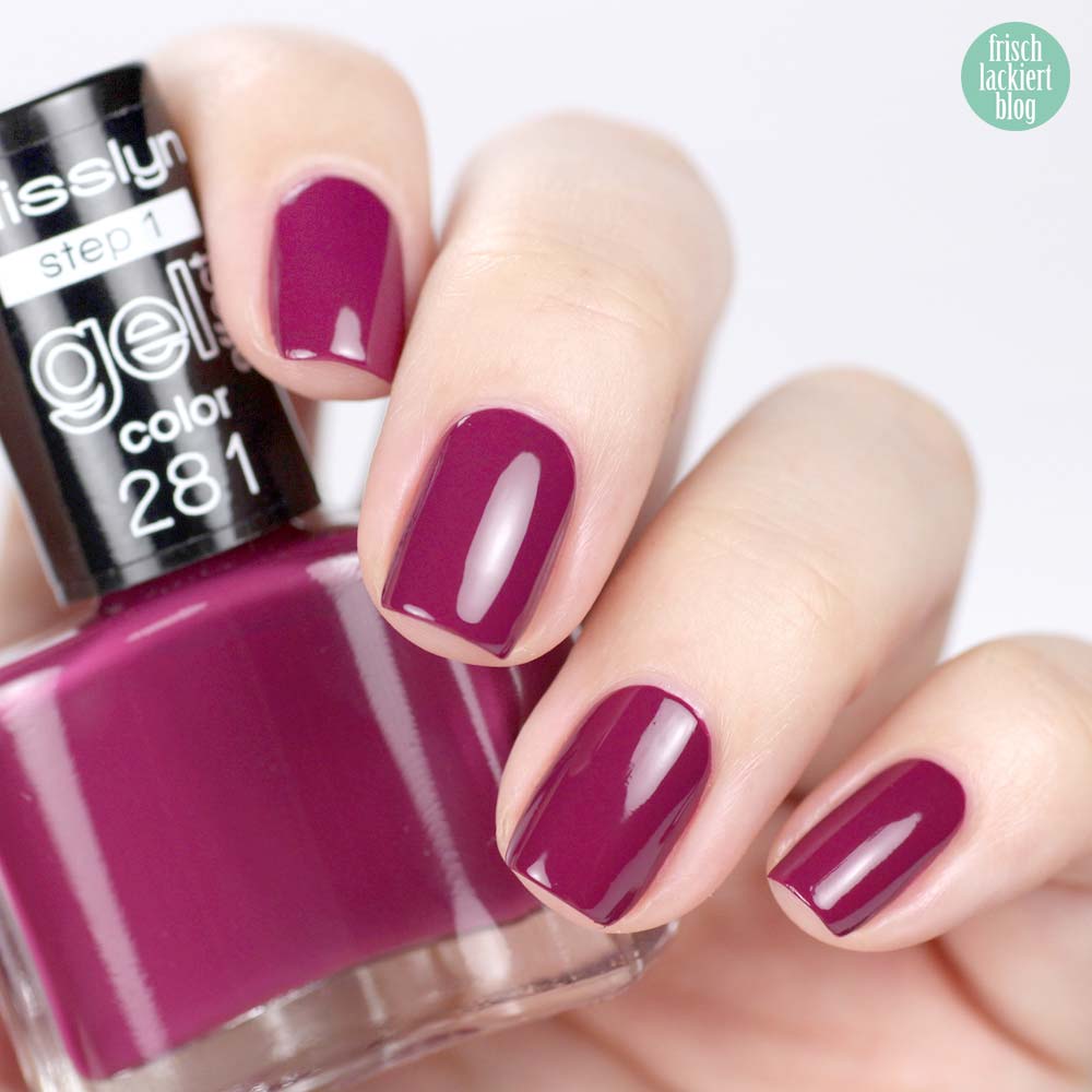 Misslyn Gel Effekt Nagellack – 281 berrynista – Beerenfarben Violett - swatch by frischlackiert