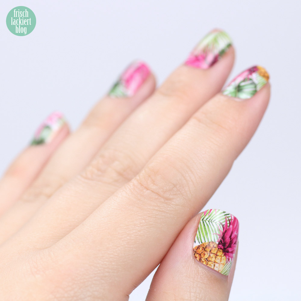 Sticker Gigant Nagelsticker – Pinkanas – Ananas Nailwraps – by frischlackiert