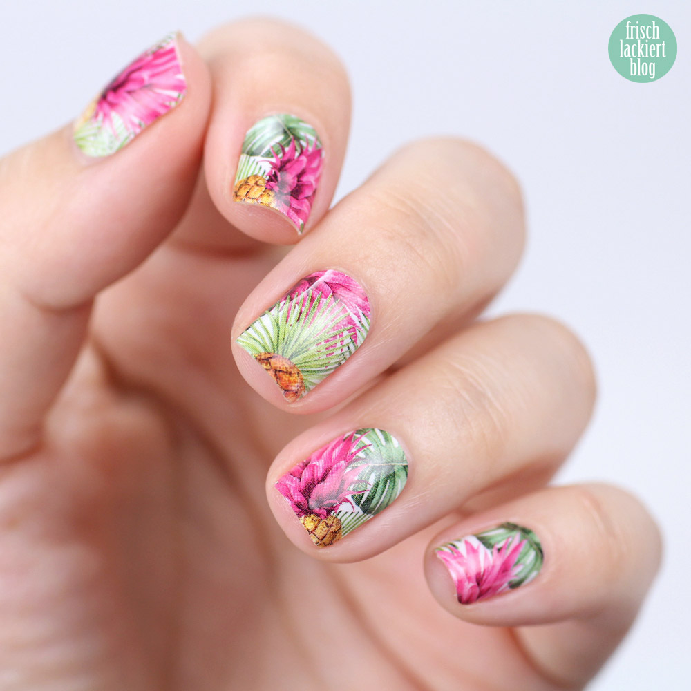 Sticker Gigant Nagelsticker – Pinkanas – Ananas Nailwraps – by frischlackiert