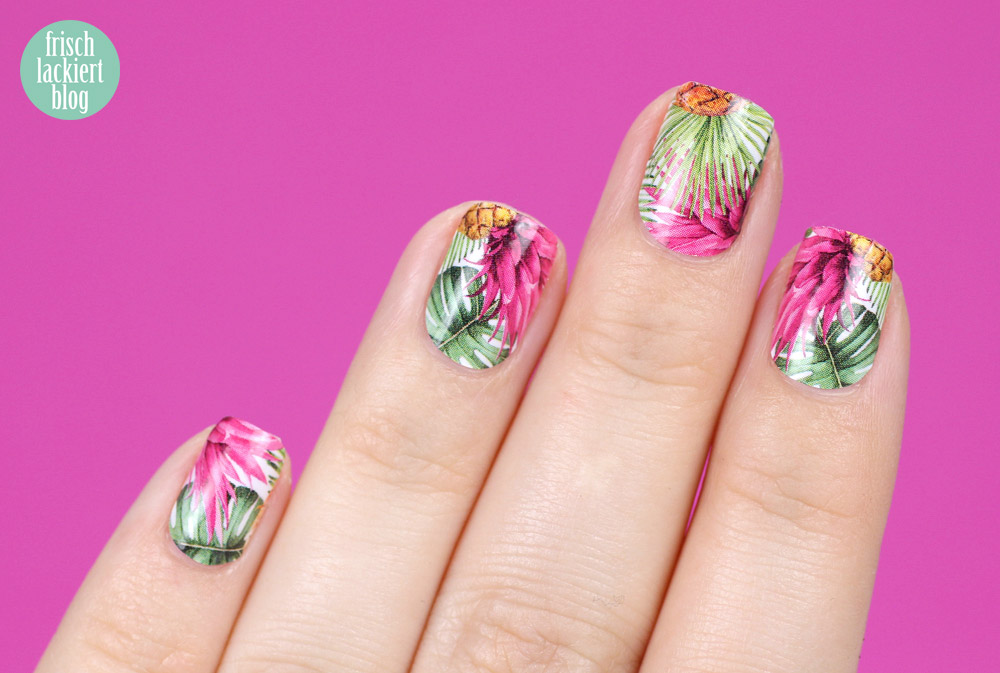 Sticker Gigant Nagelsticker – Pinkanas – Ananas Nailwraps – by frischlackiert