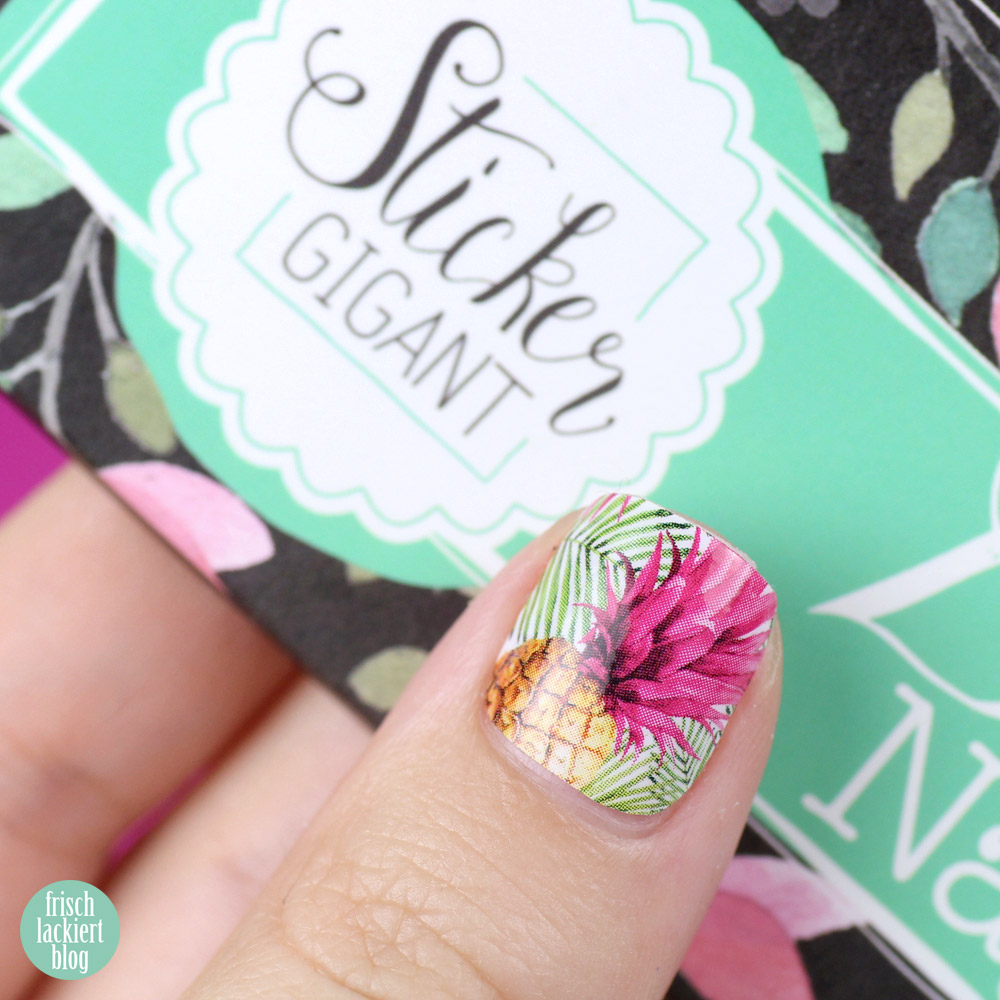 Sticker Gigant Nagelsticker – Pinkanas – Ananas Nailwraps – by frischlackiert