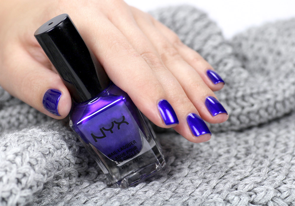 NYX Royal Empire – purple Nailpolish – Nagellack Violett mit Schimmer – swatch by frischlackiert