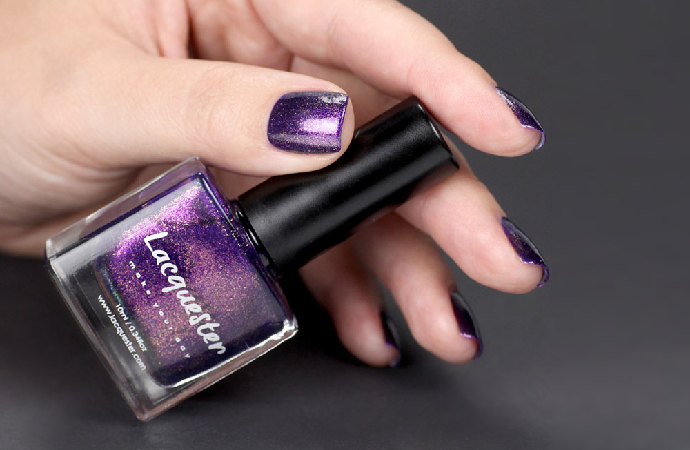 Lacquester Oopsie – color4nails – Lila Flakie Glitzer Nagellack – stwach by frischlackiert