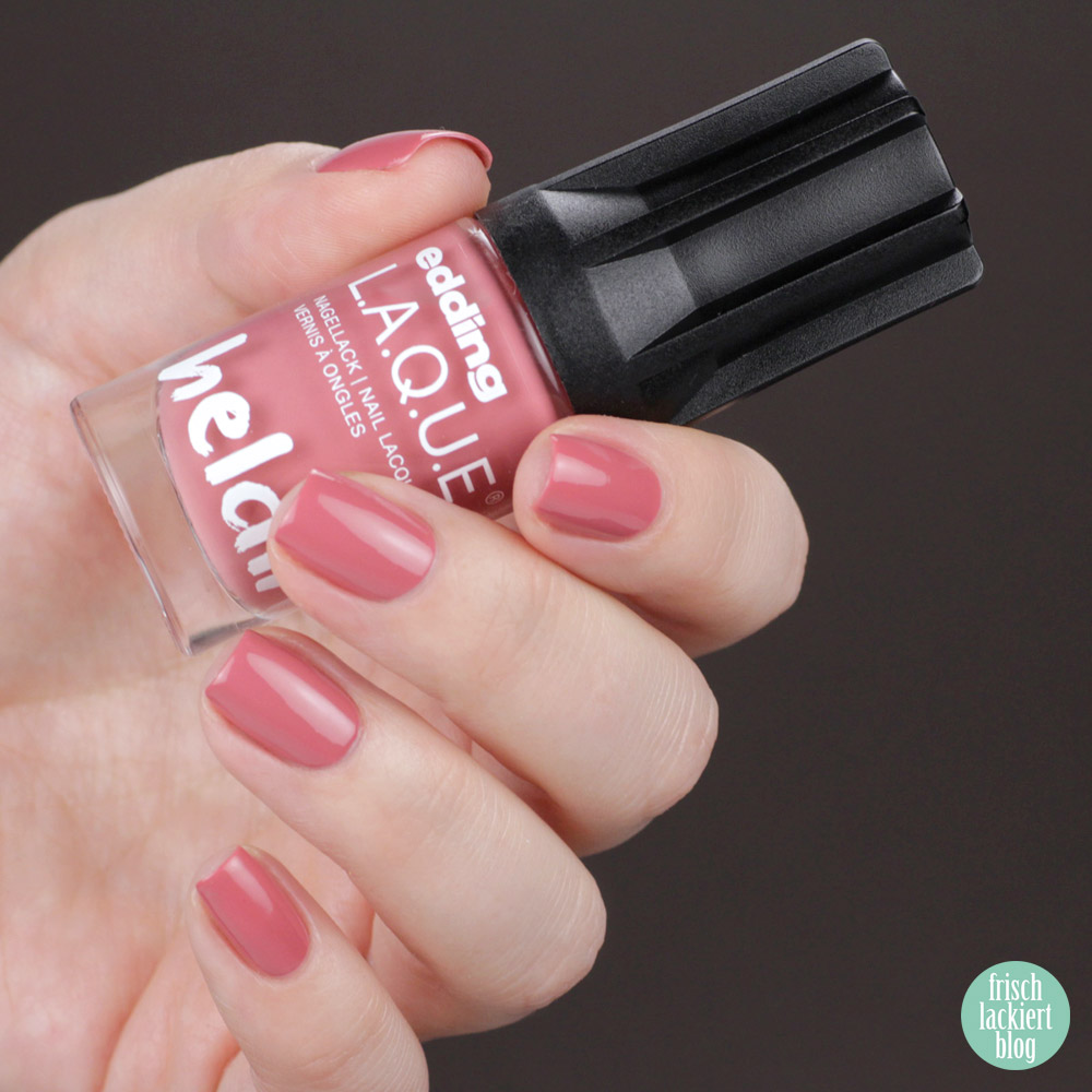 Edding L.A.Q.U.E. – Powerfrauen Kollektion 2018 - Dare dusty rose - nailpolish - swatch by frischlackiert