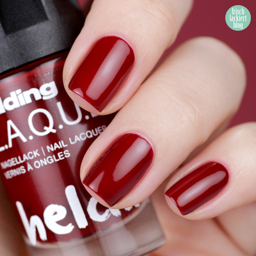Edding L.A.Q.U.E. – Powerfrauen Kollektion 2018 -daily dark red - red nailpolish - swatch by frischlackiert