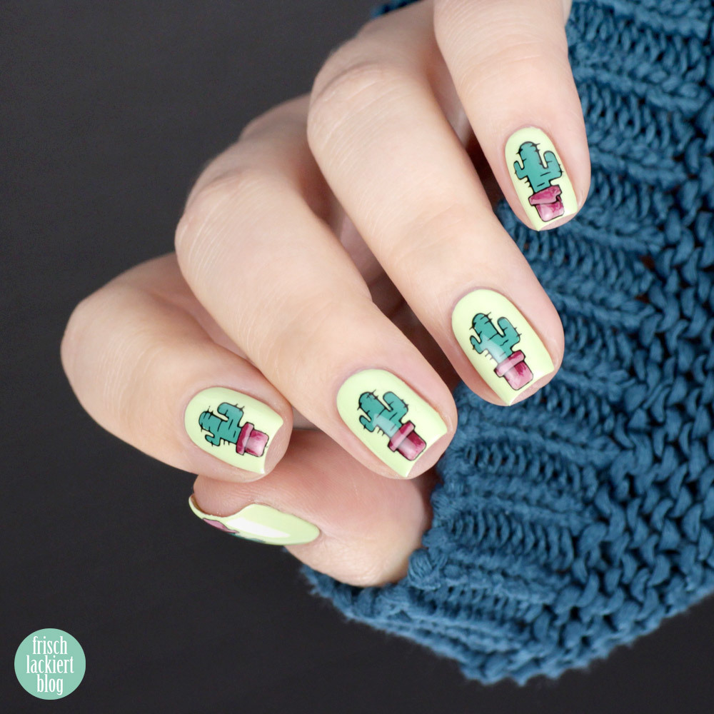 Essence Stamp It Clear Stamper – Stamping Nailart mit Kaktus – by frischlackiert