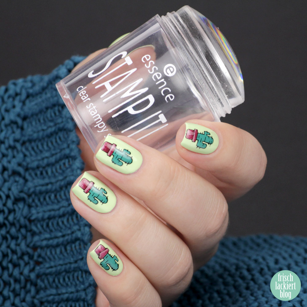 Essence Stamp It Clear Stamper – Stamping Nailart mit Kaktus – by frischlackiert