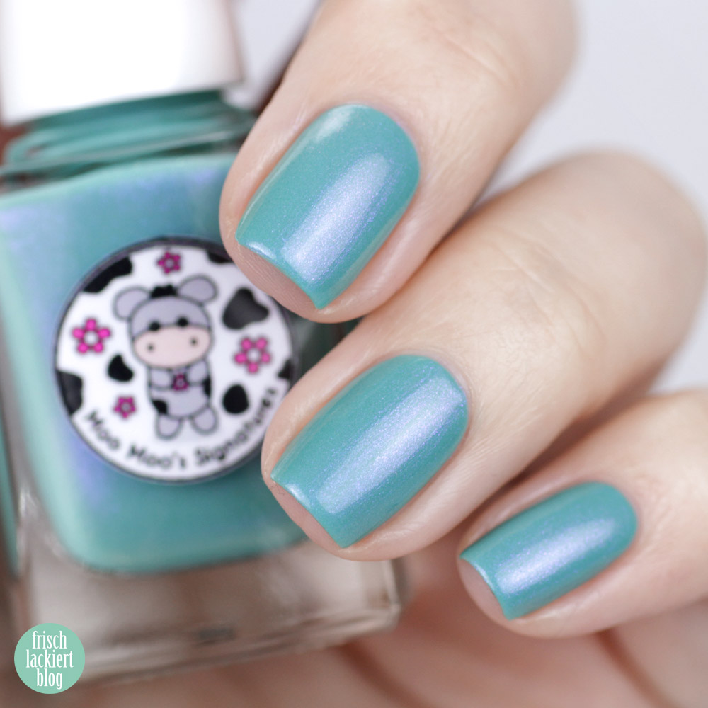 Chrysanthemoom – Moo Moo´s Signature - exclusive by color4nails – 10 days only - turquoise nailpolish – swatch by frischlackiert