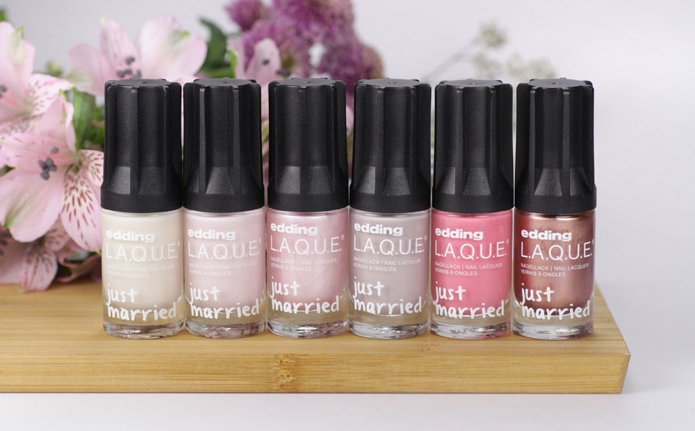 edding LAQUE Limited Edition: Just MARRIED – wedding nailpolish collection 2018 – swatch by frischlackiert