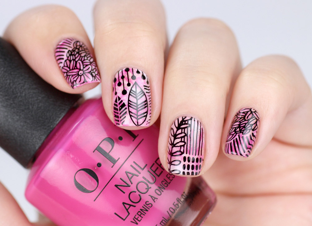 12 Monate 12 Techniken Nailart Blogparade – Smooshy Nails – MoYou Stamping Trend Hunter 11 – by frischlackiert