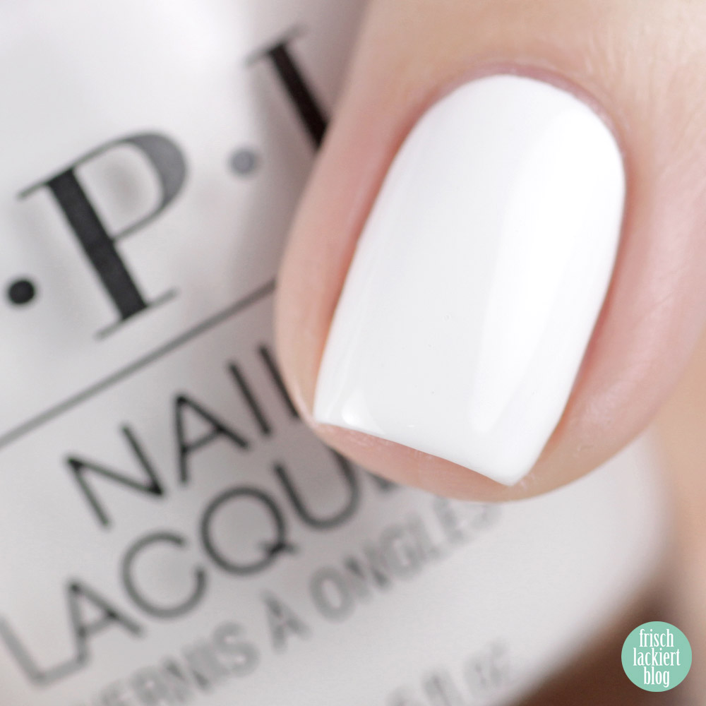 OPI Alpine Snow – white nailpolish – swatch by frischlackiert