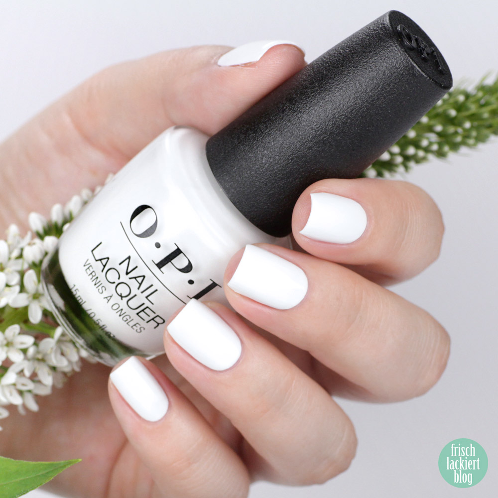 OPI Alpine Snow – white nailpolish – swatch by frischlackiert