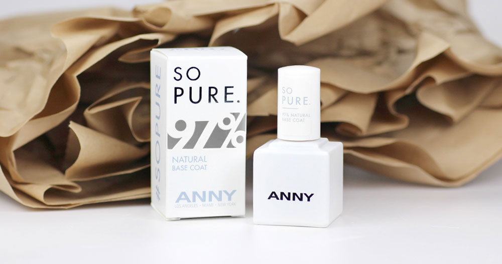 ANNY SO PURE. Basecoat mit 97% natürlichen Inhalten – Test und Erfahrung – Inhaltsstoffe – by frischlackiert