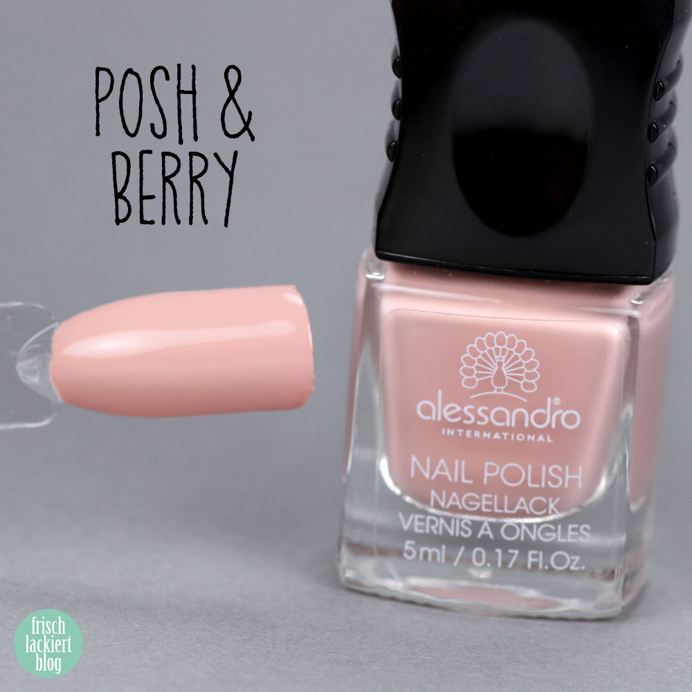 Alessandro Nagellack – Herbst Kollektion 2018 – Summer Berries – Posch & Berry – warmes Nude pfirsich – swatch by frischlackiert