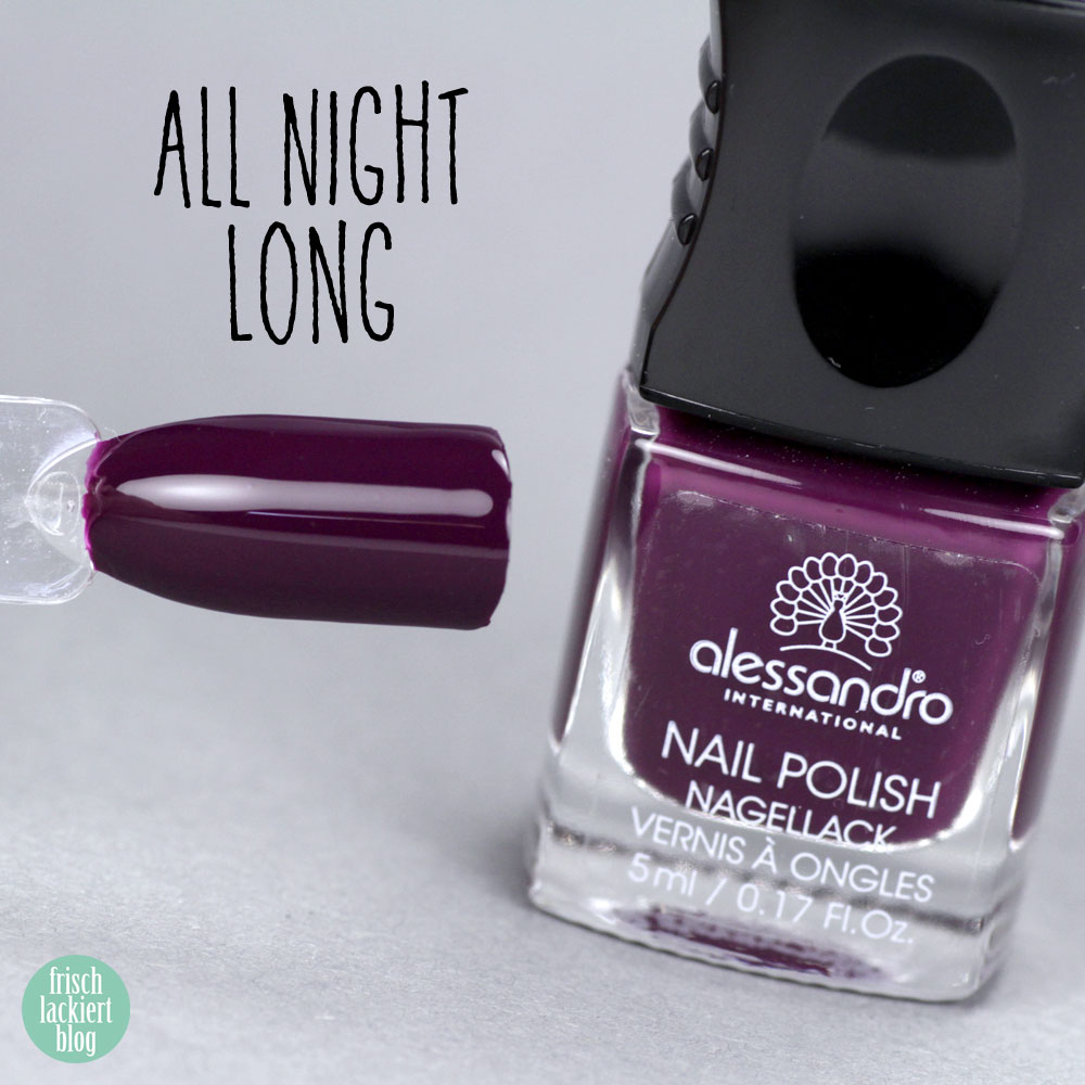 Alessandro Nagellack – Herbst Kollektion 2018 – Summer Berries – All night long – Dunkles Violett – swatch by frischlackiert