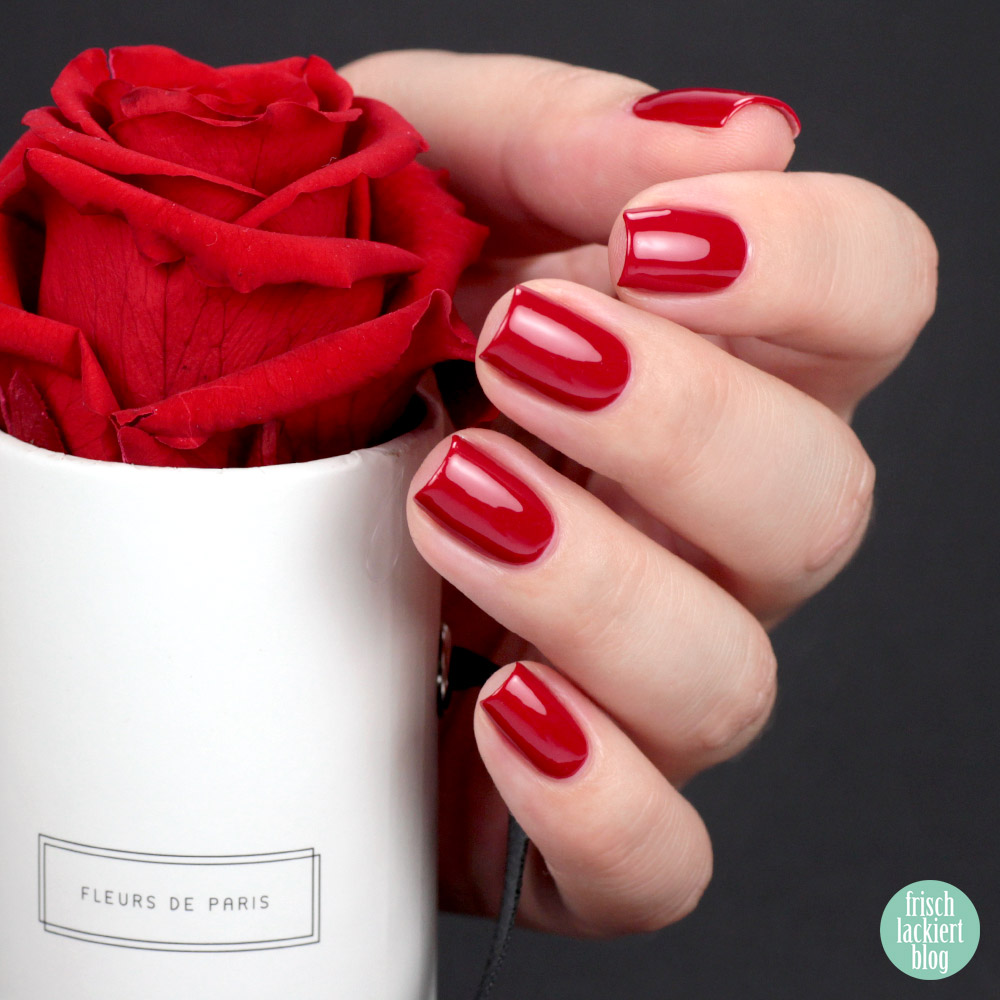 OPI Infinite Shine Nagellack – Apple Red – Test Haltbarkeit – Erfahrungsbericht – swatch by frischlackiert