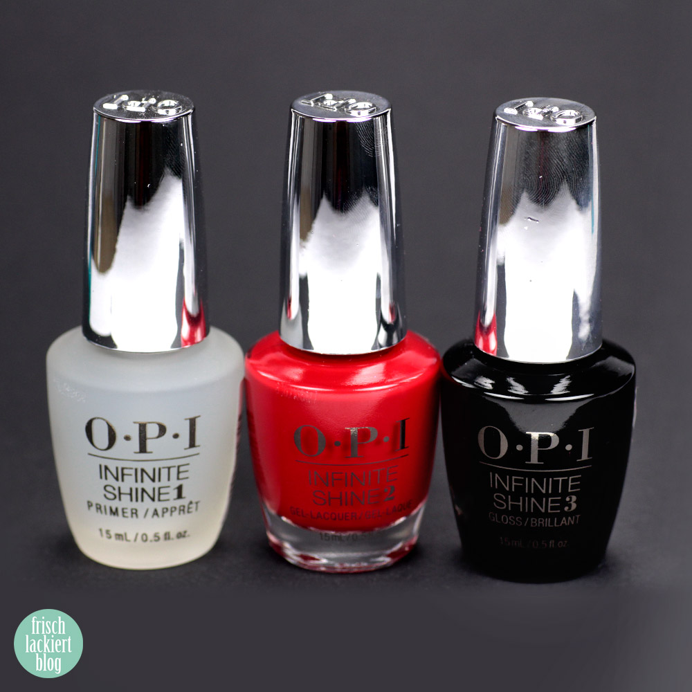 OPI Infinite Shine Nagellack – Apple Red – Test Haltbarkeit – Erfahrungsbericht – swatch by frischlackiert