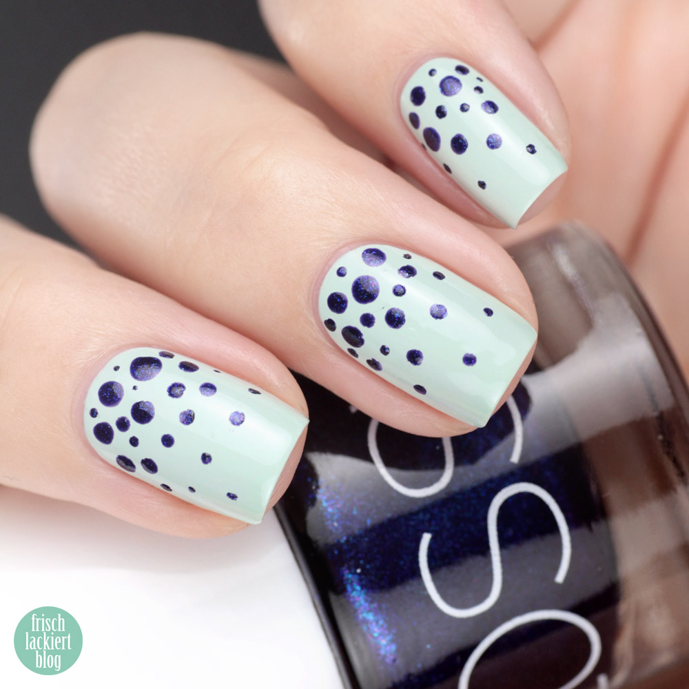 Glossworks Nagellack – Cool as a Cucumber – Nailart Dotticure Punkte – swatch by frischlackiert