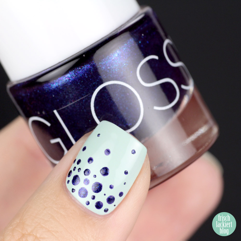 Glossworks Nagellack – Cool as a Cucumber – Nailart Dotticure Punkte – swatch by frischlackiert