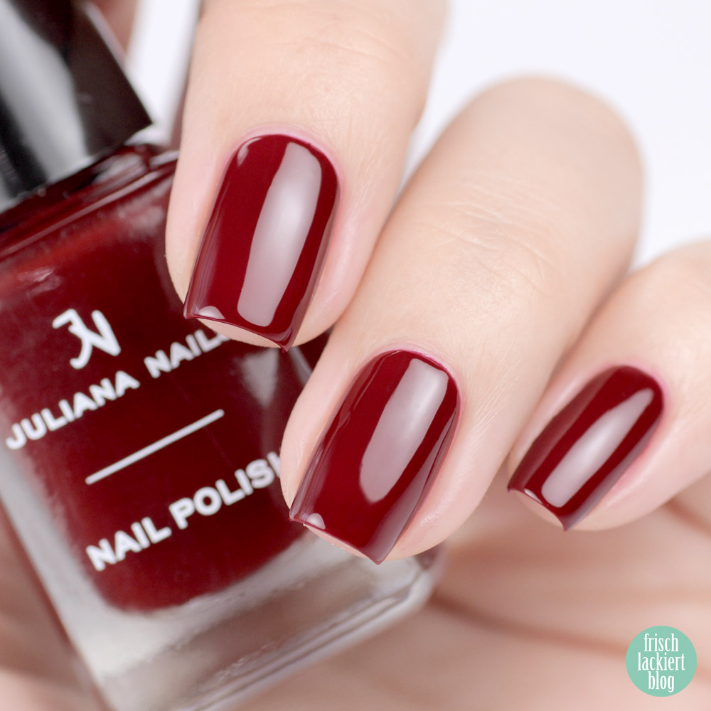 Juliana Nails deep in my heart – Nagellack in Dunkelrot für den Herbst – swatch by frischlackiert