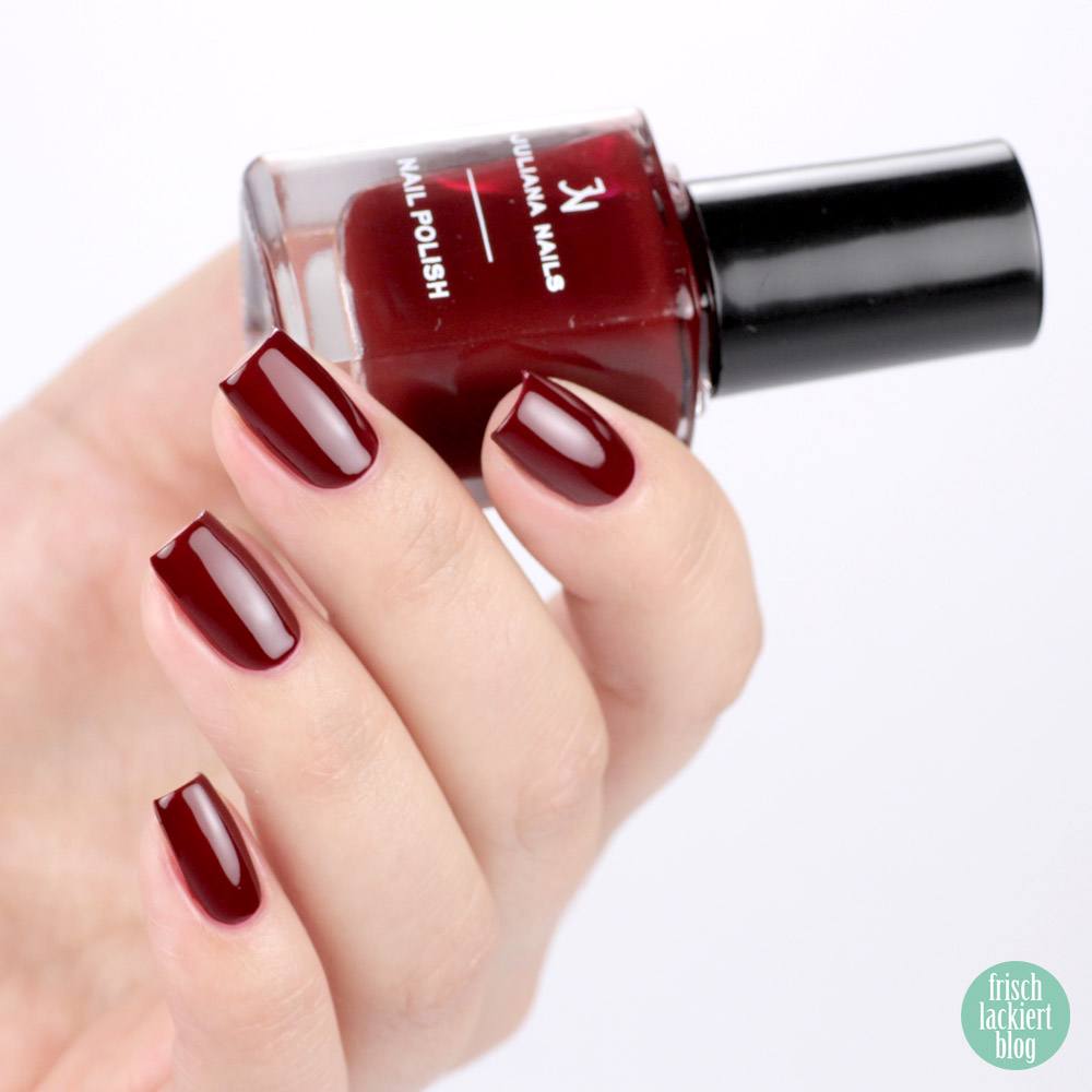 Juliana Nails deep in my heart – Nagellack in Dunkelrot für den Herbst – swatch by frischlackiert
