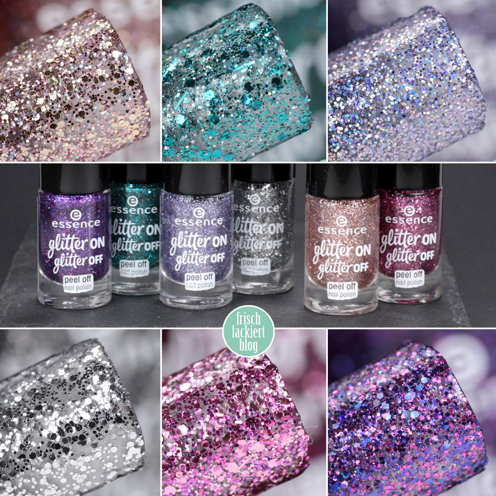 essence glitter on glitter off Peel-Off Glitzer Lacke im Test – Review von frischlackiert