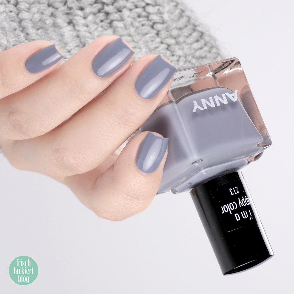 ANNY I´m a happy color – grey nailpolish – swatch by frischlackiert