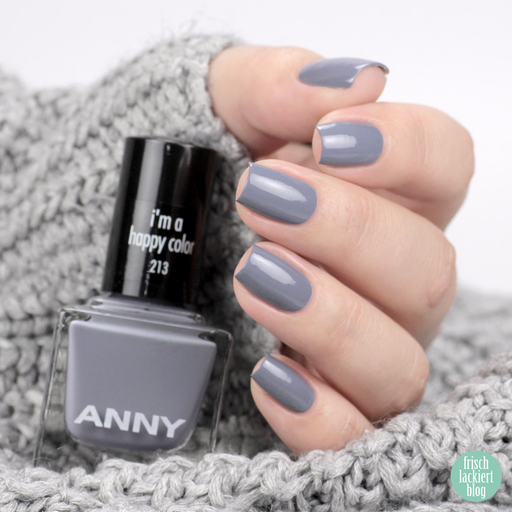 ANNY I´m a happy color – grey nailpolish – swatch by frischlackiert