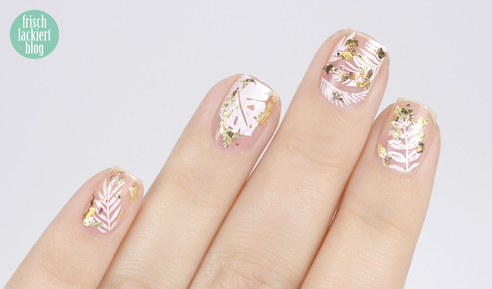 Frischlackiert-Challenge – Weiß und Gold Nailart – Cut Out Sytle – by frischlackiert