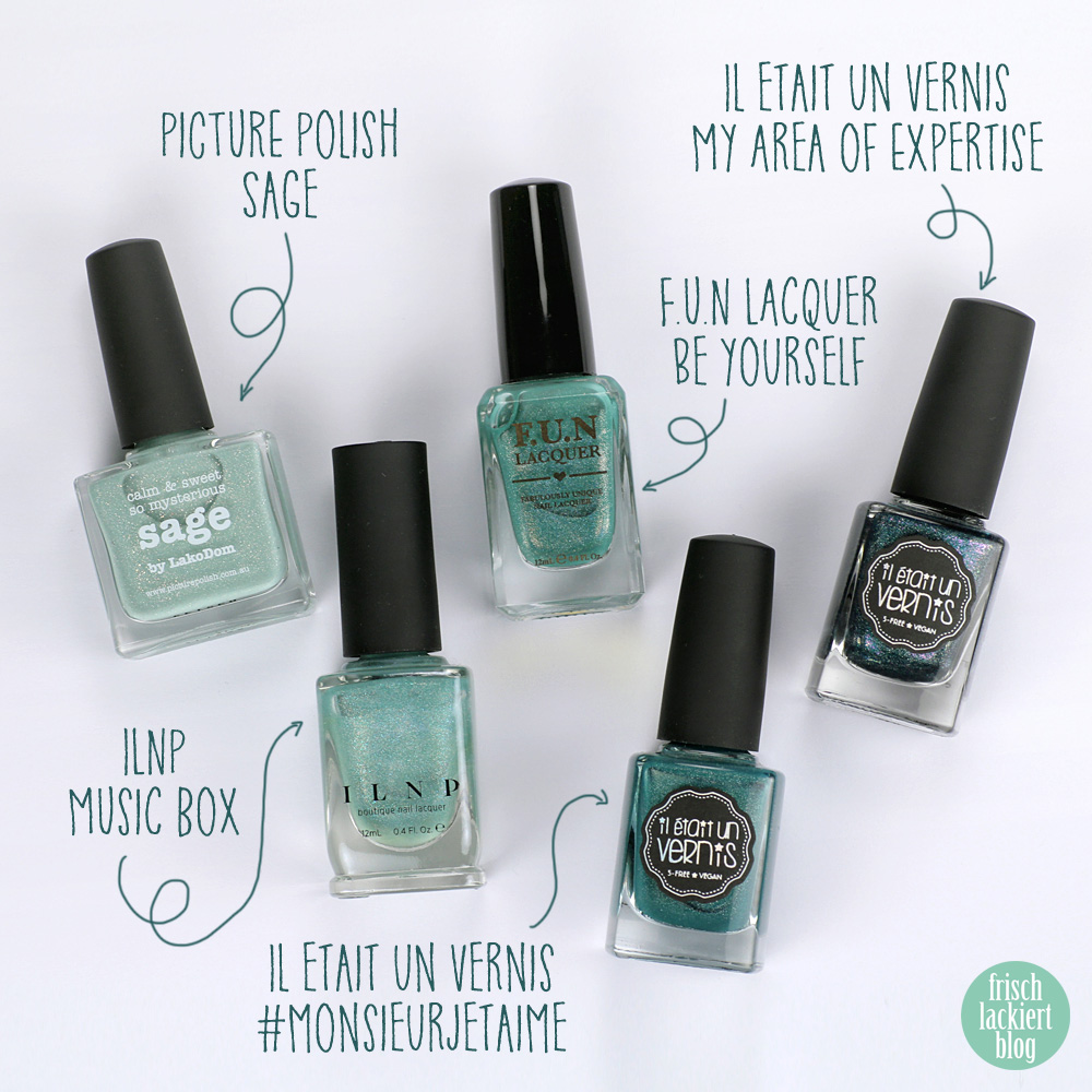 Frischlackiert-Challenge – Ombre Nailart in Mint und Türkis – by frischlackiert
