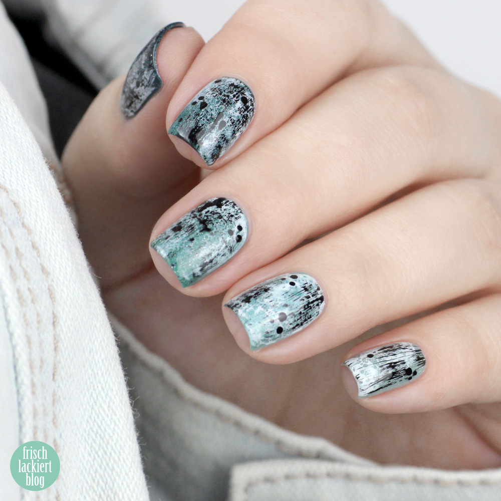 Frischlackiert-Challenge – Ombre Nailart in Mint und Türkis – by frischlackiert