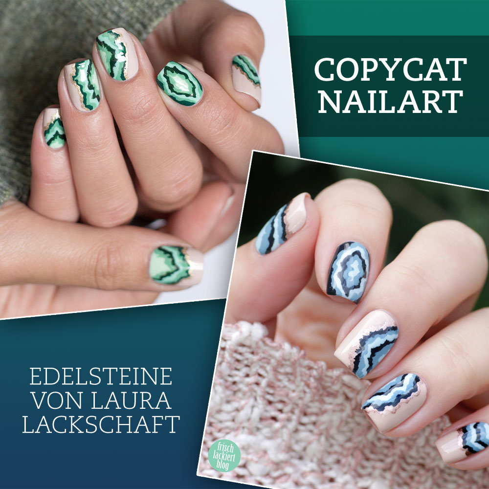 Edelsteine Nailart – Gemstone Nails – copycat Design mit Laura Lackschaft – by frischlackiert