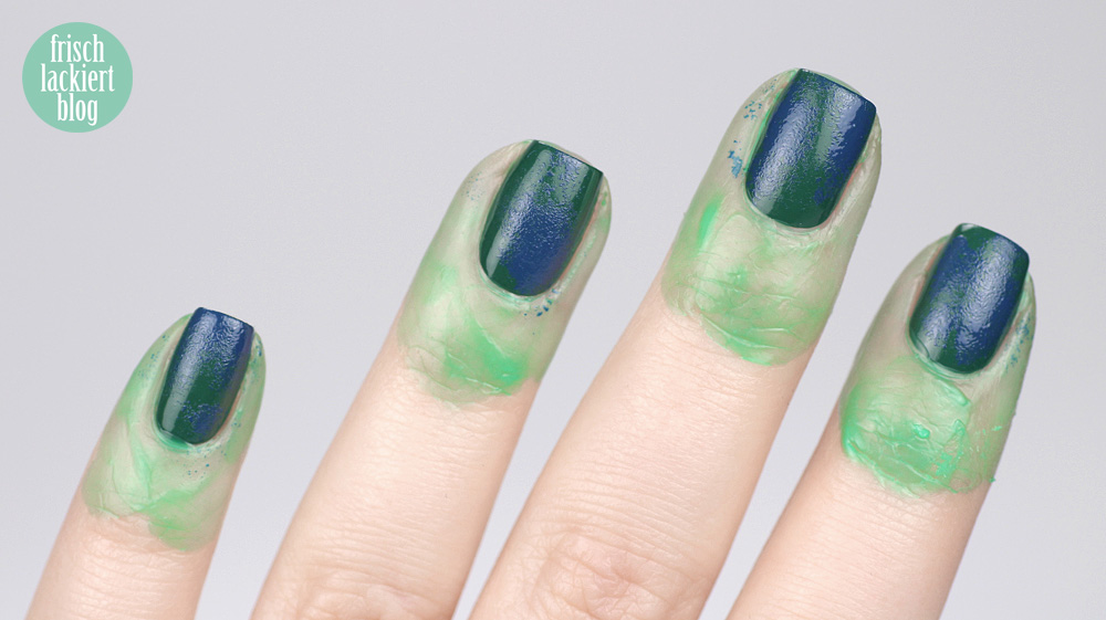 Look to Go – Nailart mit Pine Green und Azure – Tropical Winter Nailart – by frischlackiert