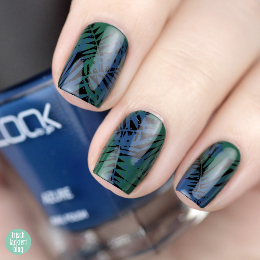 Look to Go – Nailart mit Pine Green und Azure – Tropical Winter Nailart – by frischlackiert
