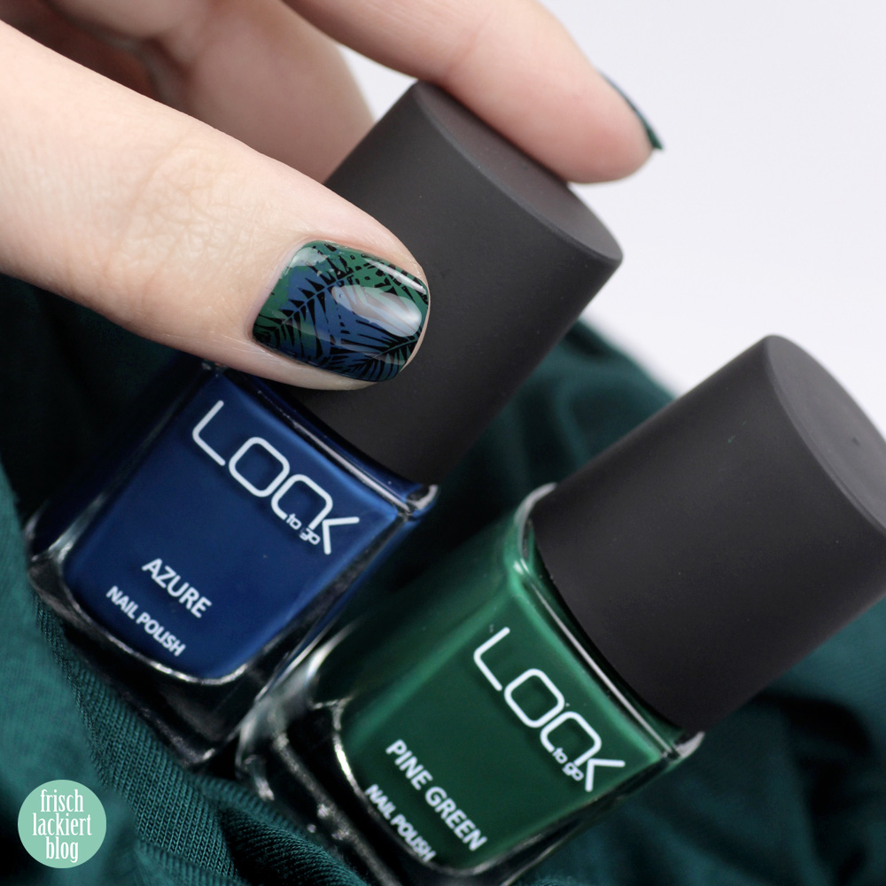 Look to Go – Nailart mit Pine Green und Azure – Tropical Winter Nailart – by frischlackiert