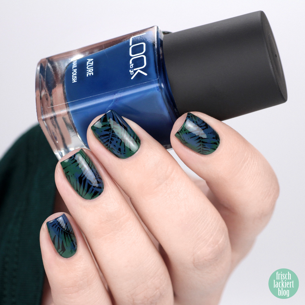 Look to Go – Nailart mit Pine Green und Azure – Tropical Winter Nailart – by frischlackiert
