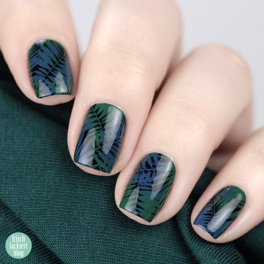 Look to Go – Nailart mit Pine Green und Azure – Tropical Winter Nailart – by frischlackiert