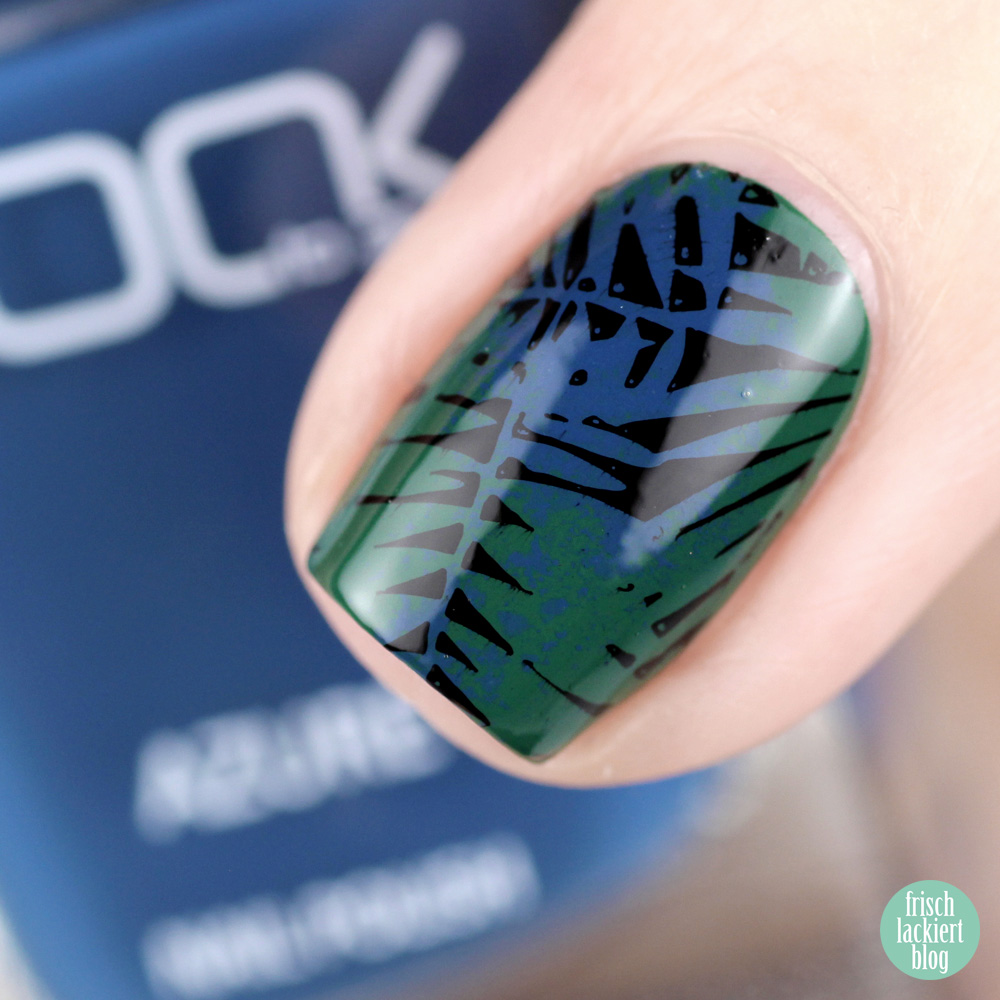 Look to Go – Nailart mit Pine Green und Azure – Tropical Winter Nailart – by frischlackiert