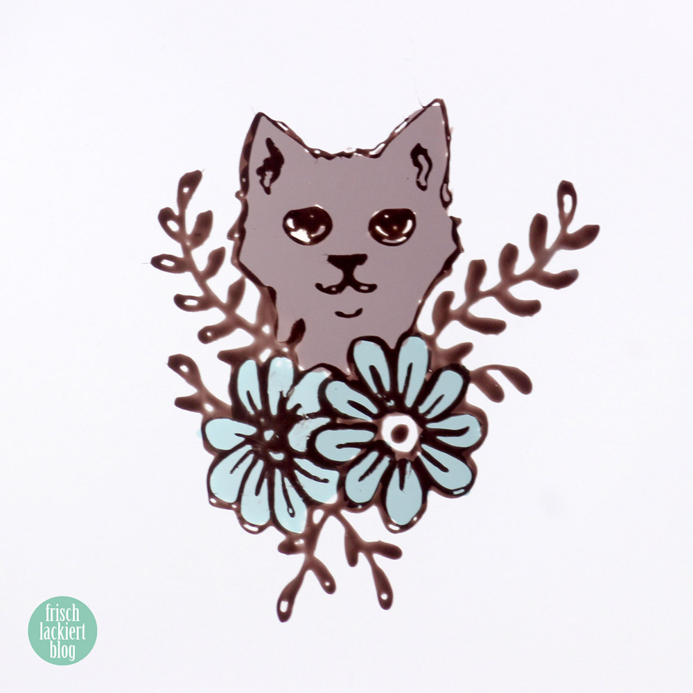 MoYou Stamping Nailart – Katzen Nageldesign – cat nailart – by frischlackiert