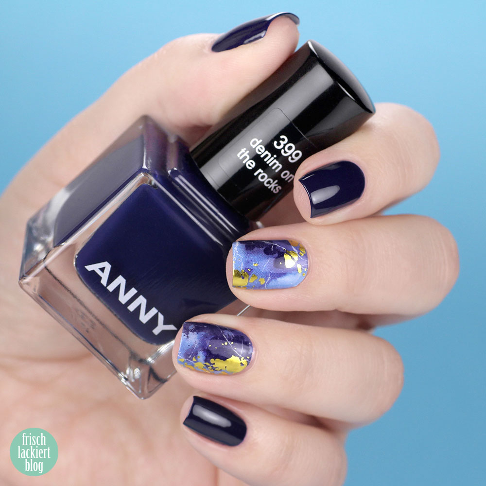 Sticker Gigant Nagelsticker / Nagelfolien – Ozeangold – Marmor Blau Gold Nailart – swatch by frischlackiert